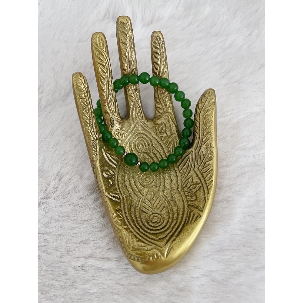 Jade style beaded bracelet